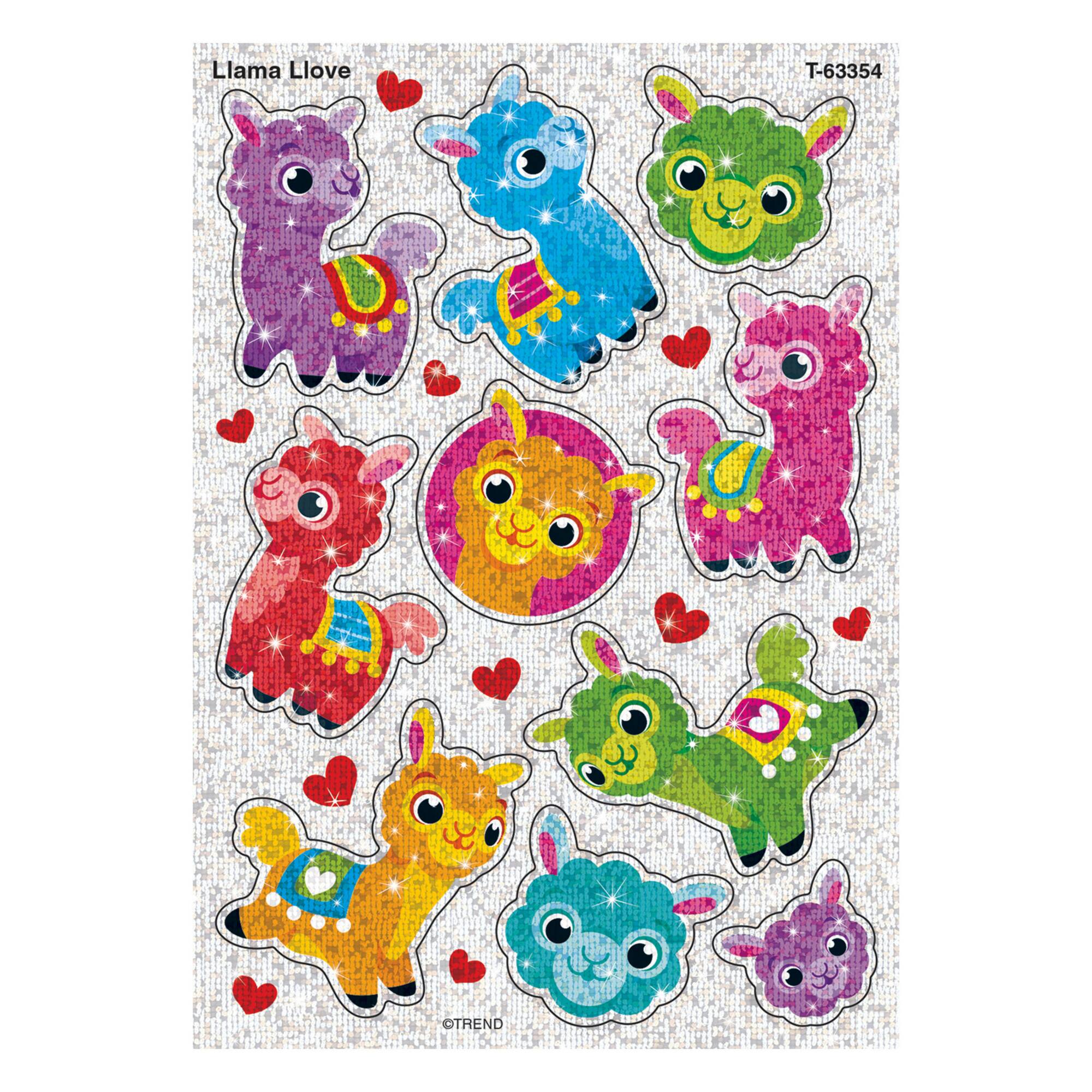 Trend Enterprises® Llama Llove Sparkle STICKERS®, 6 Packs of 20